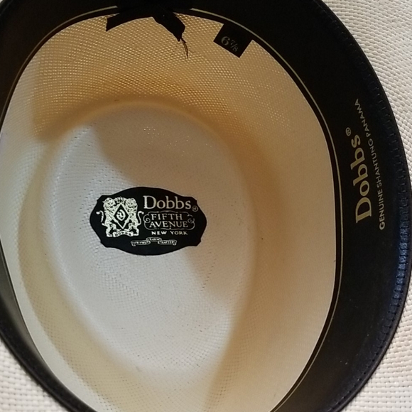 DOBBS SHANTUNG PANAMA STRAW HAT - Picture 2 of 8